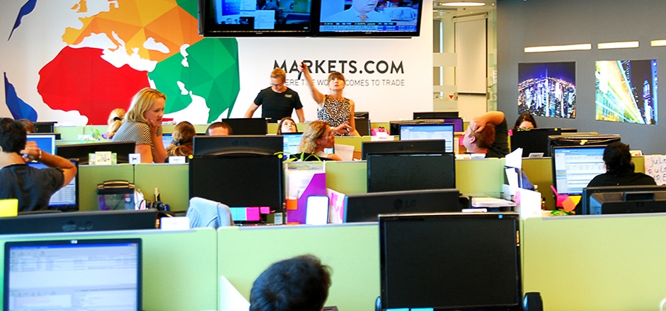Brokers aan het werk bij Markets.com